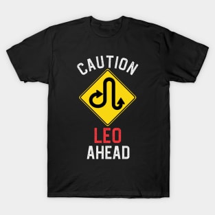 Funny Zodiac Horoscope Leo Road Sign Traffic Signal T-Shirt